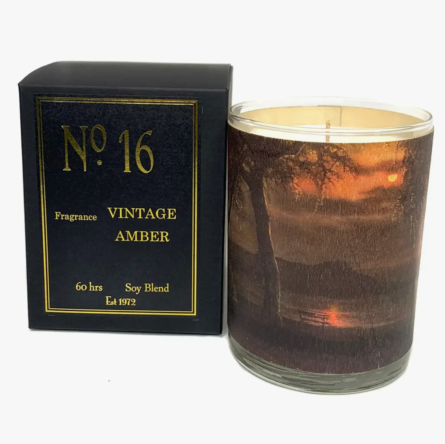 Vintage Amber Candle