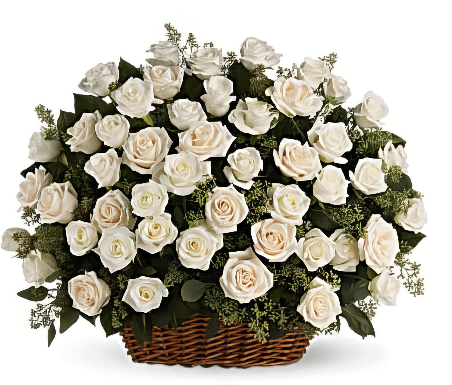 White Rose Basket
